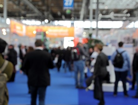 people attending a tradeshow