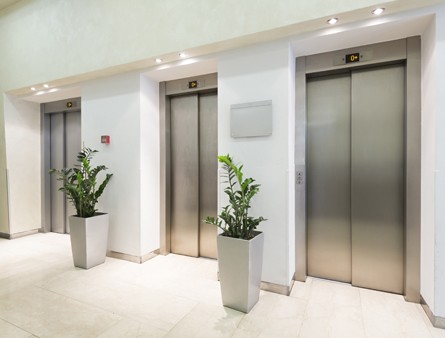 elevators area at Westin Diplomat in Hollywood Beach, FL